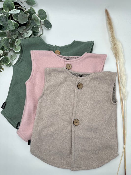 *Weste - Fleece, Mint & Rosa, Gr. 3 (74/80)