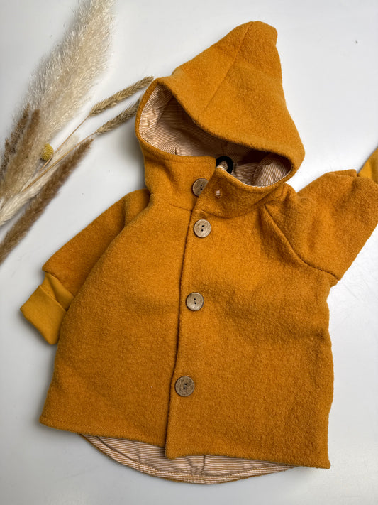 Walkjacke - Gr. 2 - 62/68 Senf