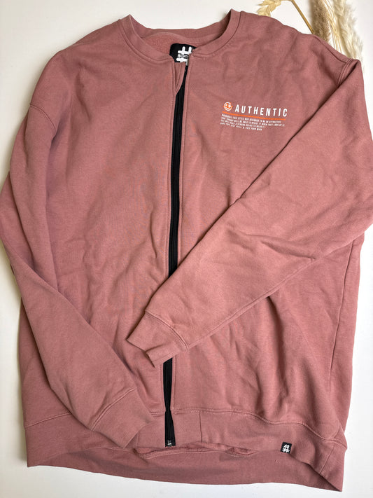 #19 rosa Unikat Sweatjacke - Gr. M/L - 42/44