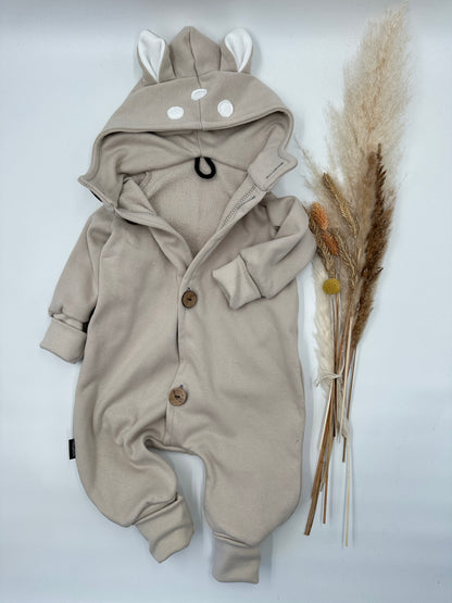 Baumwoll Fleece Overall - Rehlein - Sand