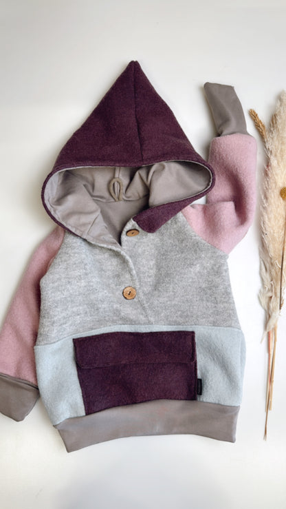 🧥♻️ Bunte Reststoff- WALK Schlupf-Jacken – Nachhaltig, einzigartig