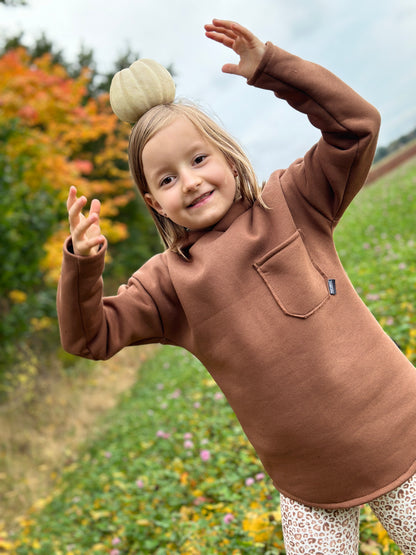 Kuschel Sweat-Hoodie - Kastanie