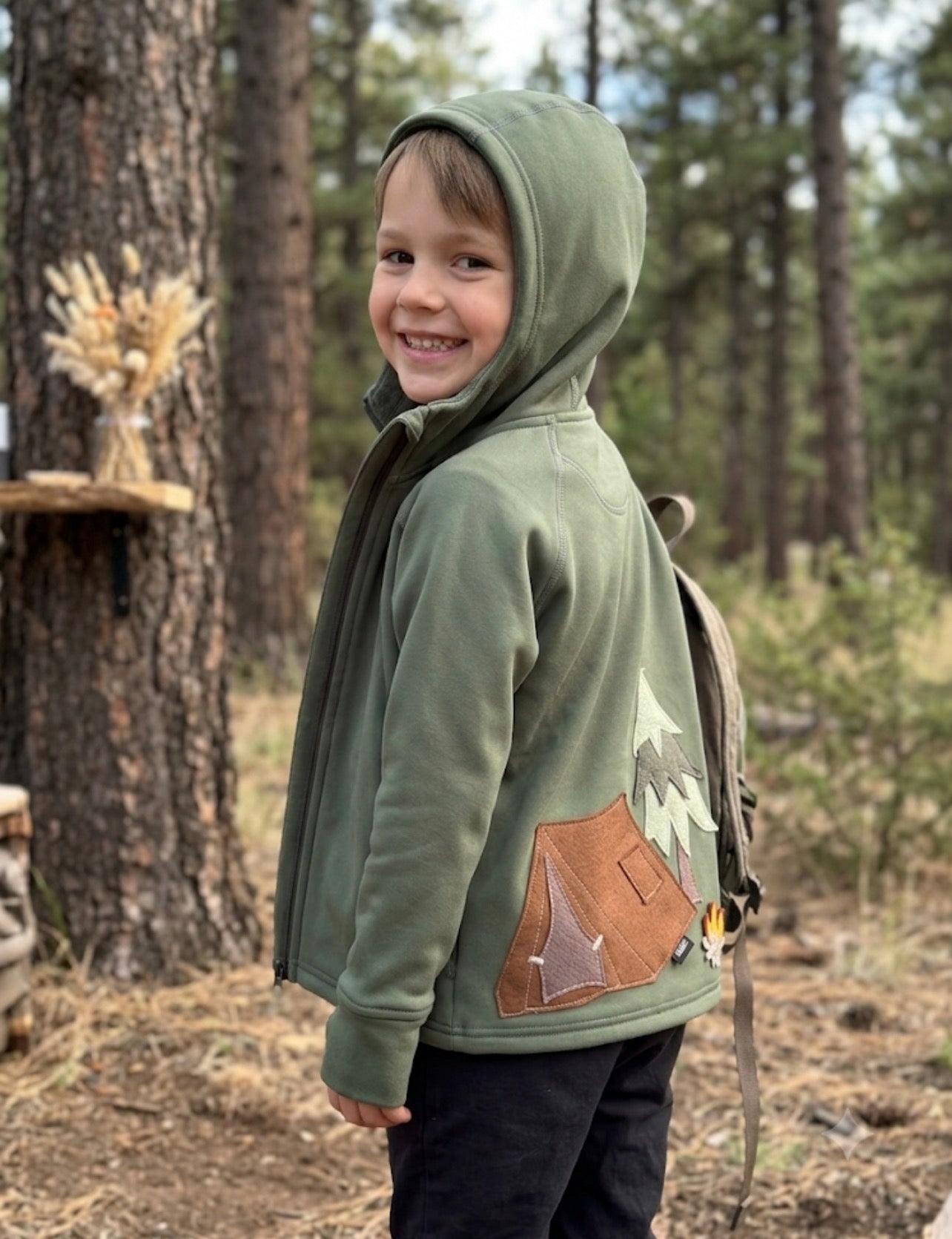 Funktionsjacke Camping - Moos - Gr. 7 - 122/128