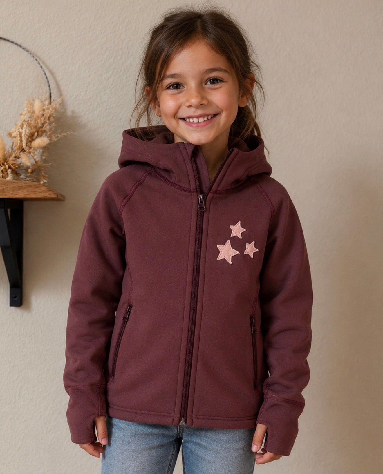 Funktionsjacke Einhorn - Beere - Gr. 6 - 110/116