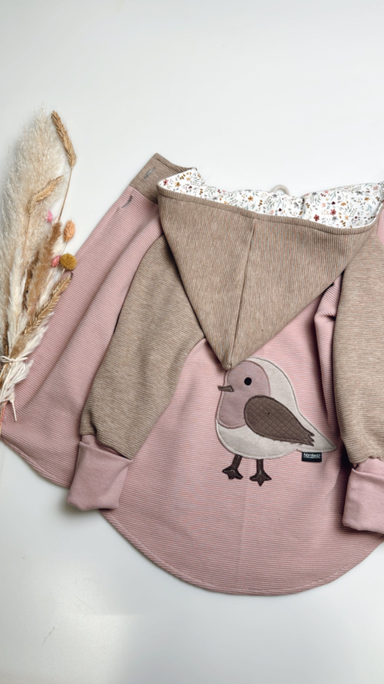 Süsseste Vögelchen Kinderjacke –  rosa/sand