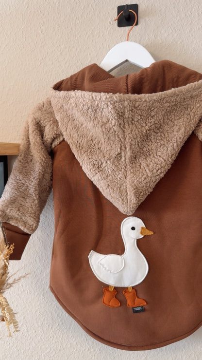 Kuschelige Frühlingsjacke mit Ente 110/116