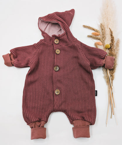 Overall-Grobstrick - Mauve (537)