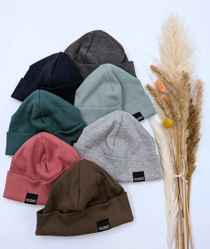 Rib-Beanie - Uni, versch. Farben (710)