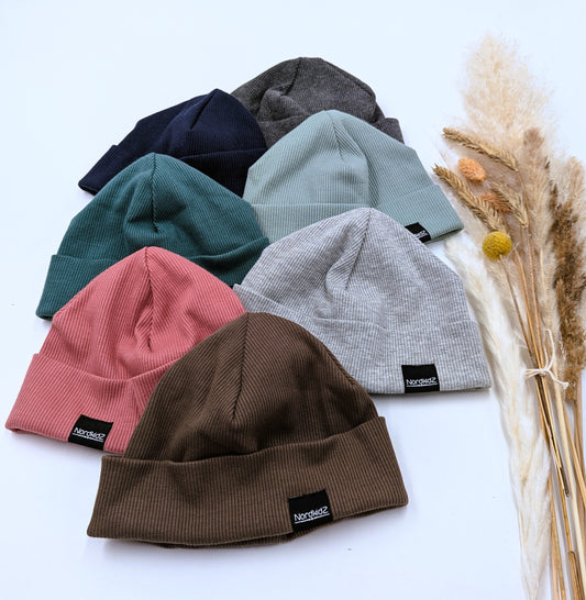 Rib-Beanie - Uni, versch. Farben (710)